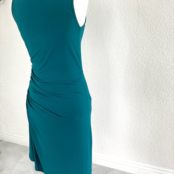 Michael Kors Teal Asymmetrical Sheath Dress - Picture 3 of 9